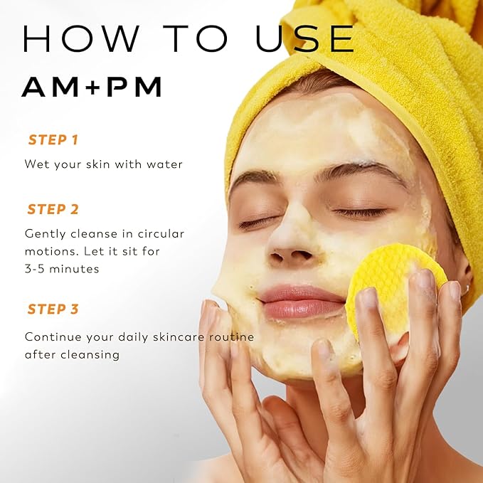 Turmeric Kojic Acid Cleansing Pads, 50 PCS Turmeric Pads for Face Dark Spots Cleansing & Exfoliation