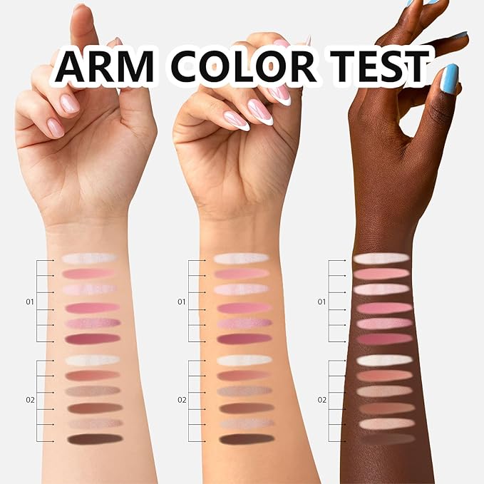 Blush Palette, 6 Colors Highlighter Blush Powder Makeup, Long-Wearing, Smudge Proof, Natural-Looking, Blendable Cruelty-Free Matte Finish, Cream Contour Palette and Blush Palette Face Makeup