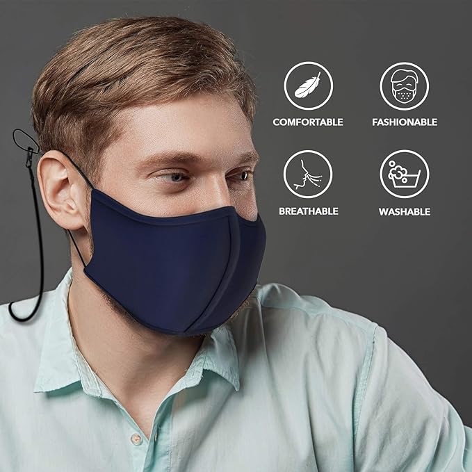 TUFF Face Mask Adult XL Large Size 3 Pack- C Shaped Design Making Breathing Easier