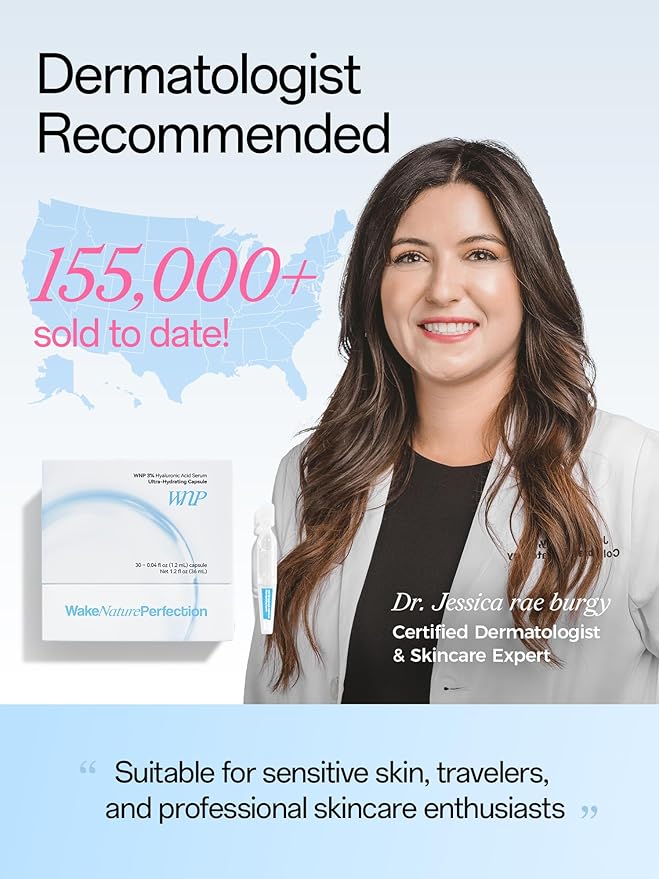 WNP Ultra Hydrating Serum 3% Hyaluronic Acid Smoother Skin|Pre-makeup SkinCare|Anti-Aging serum for face Single-Use Vials Skincare|for Sensitive skin|4D Hyaluronic Acid (60 vials)