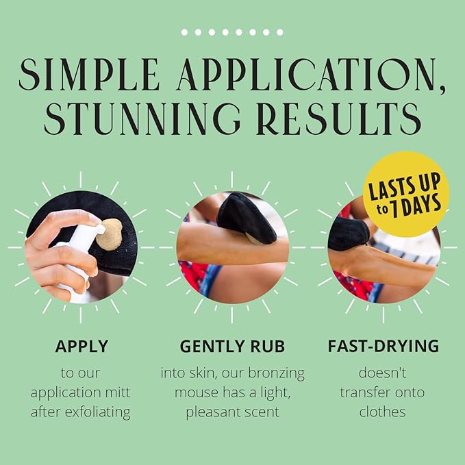 Skinerals Organic Self Tanner Mousse, Sunless Tanning Foam for Face & Body, Streak-Free, Quick-Drying, Long-Lasting Self Tan, 8 Oz, Californium