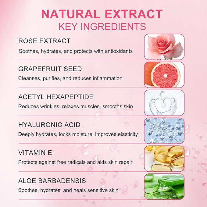 Eye Mask - 15 Pairs Rose Under Eye Patches Skin Care Products - Eye Masks Skincare for Dark Circles and Puffiness, Reduce Wrinkles, Eye Bags and Fine Lines, for Women and Man, with Hair Clips