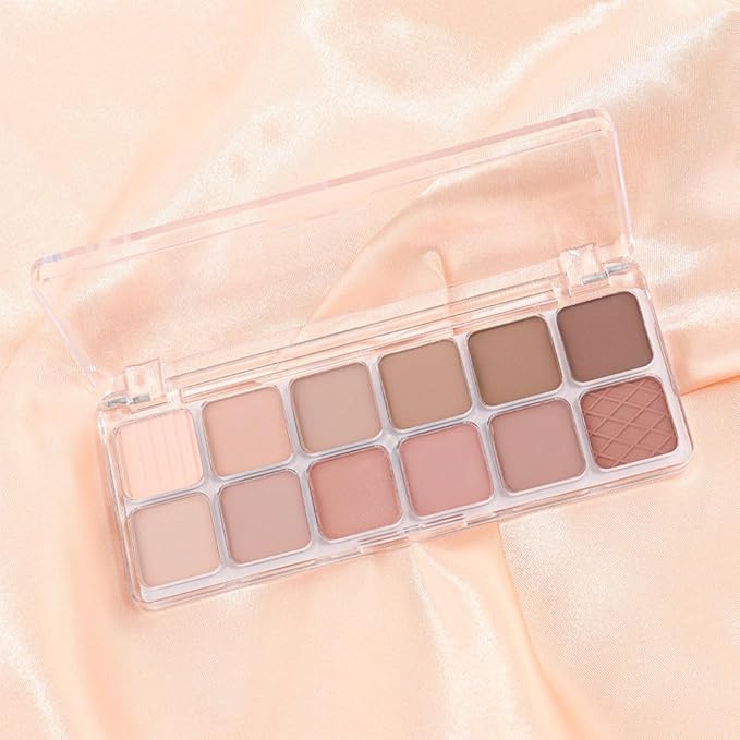 AMY'S DIARY 12Color Light Pink Purple Eyeshadow Palette, Long-Lasting, and Highly Pigmented. Elevate Your Eye Makeup– Unleash Your Unique Style (08#)