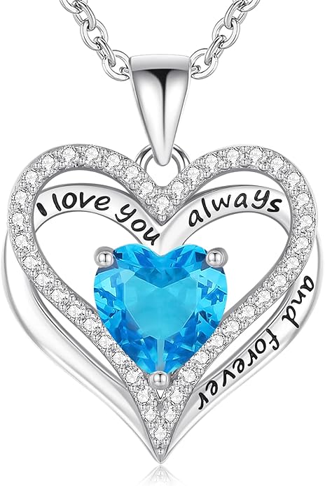 S925 Sterling Silver Necklace for Women, Wife Jewelry Rose Gold, Mom Birthday Valentines Mothers Day Gifts, Girlfriend Necklaces, Daughter Heart Jewel, Anniversary for Her