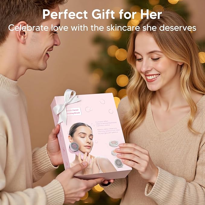 Double Directional Rotating Teenage Cleansing Brush, deep Pore Cleaning Rechargeable Waterproof Cleansing Brush, Trendy Stuff Christmas Gifts/Stocking Stuffer