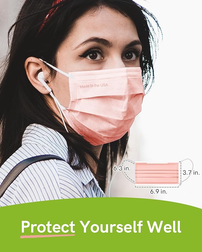 FriCARE Disposable Face Masks, 3-Ply ASTM Level 3 Medical Grade, FSA/HSA Eligible, Breathable & Comfortable for Allergy/Sun Protection, 50 Pack Starry Ballet