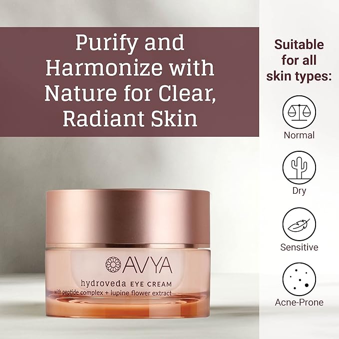 Avya Skincare Hydroveda Eye Cream | Reduces Dark Circles and Puffiness | Antioxidants to Lift and Brighten Skin (15ml)