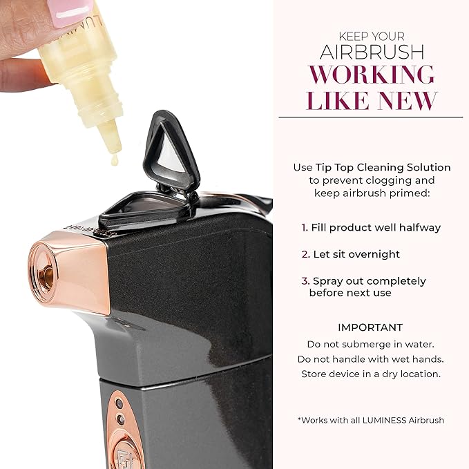 Luminess BREEZE DUO Airbrush Makeup System, Tan Coverage – 9-Piece Kit includes 2x Silk Airbrush Foundation, Apricot Shade Blush, Glow Highlighter, Moisturizer Primer, and Airbrush Cleaning Solution