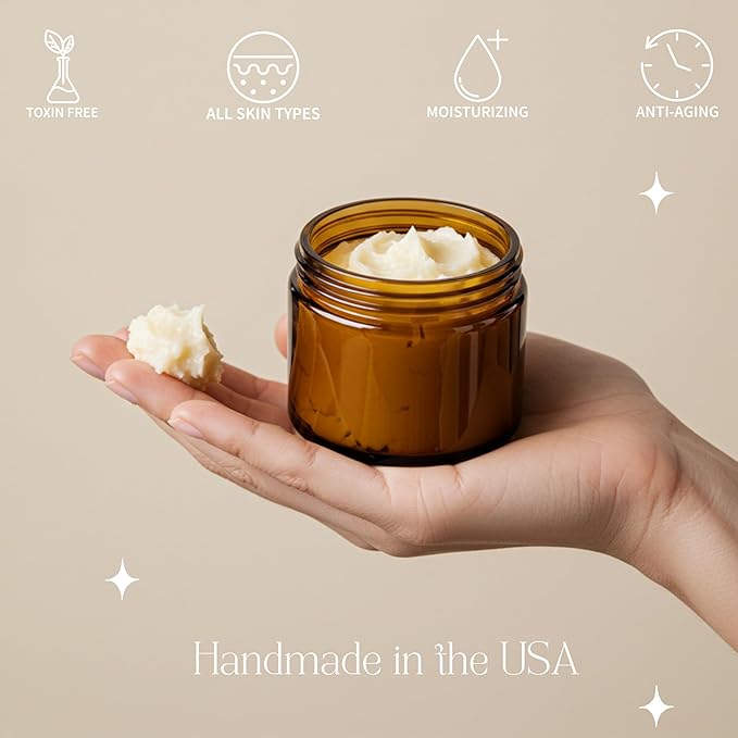 Helichrysum Gymnocephalum Whipped Beef Tallow Balm Cream for Face & Body Age Defying Hydrating, Skin Healing, Full Body Hydration, Multipurpose Balm 2 Oz