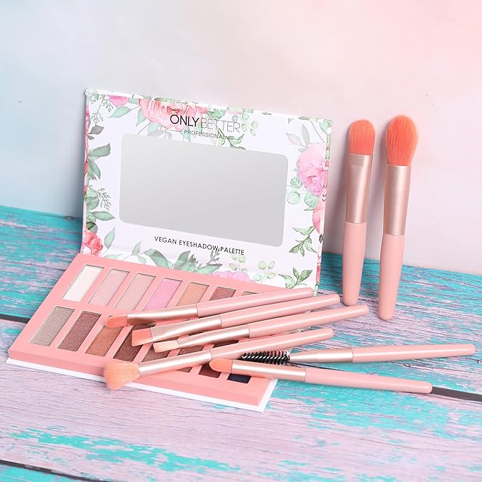 Vegan Organic Eyeshadow Palette - 16 Colors Highly Pigmented Metallic Colorful Long Lasting Nude Shimmer