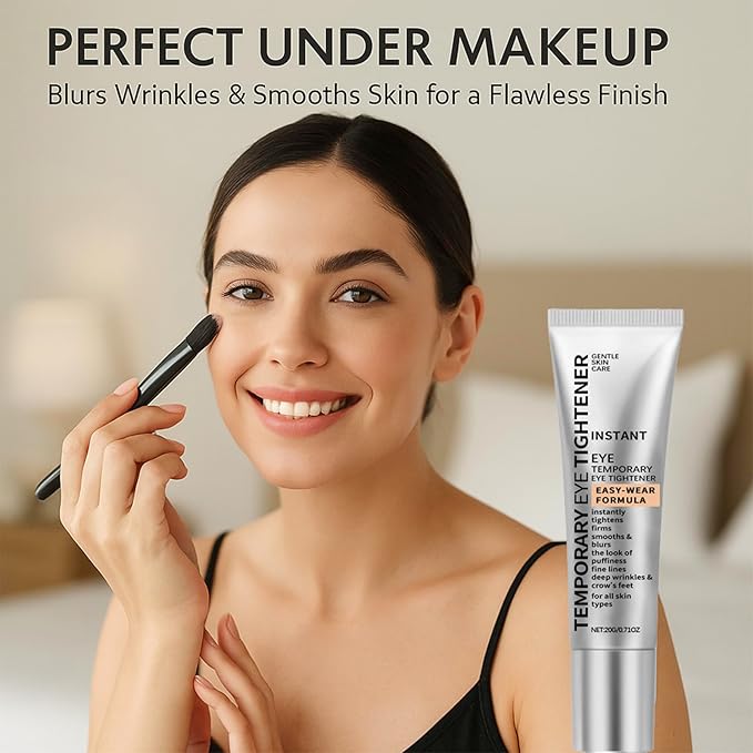 Perfection Eye Tightener Cream 2PCS with 2 Brushes – Instant Firming Lotion for Puffiness, Fine Lines & Wrinkles, Lightweight Easy-Wear Formula, Gentle Skin Care for All Skin Types