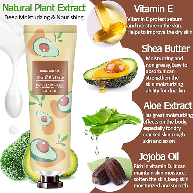 10 Pack Hand Cream for Dry Cracked Hands, Birthday Gifts for Women,Bridesmaid Gifts, Thank You Gifts, Teacher Appreciation Gifts, Natural Plant Fragrance Mini Hand Lotion Moisturizing Hand Care Cream