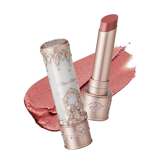 Flower Knows Little Angel Matte Lipstick,Super Soft & Ultra Silky Lip Mud Stick,Long Lasting & Moisturizing Vegan Lip Makeup for Girls&Women,Velvety Nude Peachy Finish(C03 Radiant Seraph)