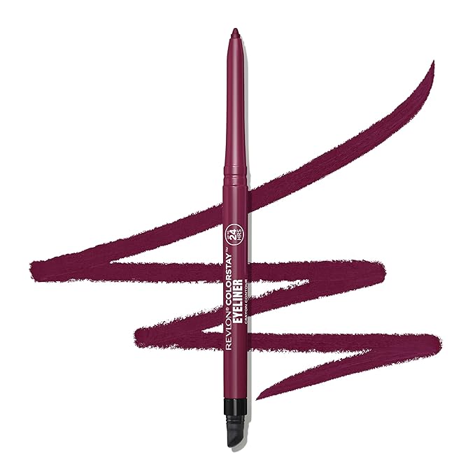 REVLON ColorStay Pencil Waterproof Eyeliner, Smudge-Proof, Eye Makeup with Built-In Sharpener, 211 Cherry, 0.01 oz