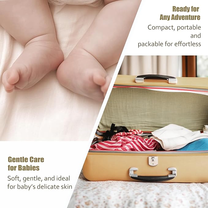 Ourmed Life Face Towels, Disposable Biodegradable Facial Towels for Sensitive Skin, Lint- free Facial Wipes for Washing Face, Skincare and Makeup Remover, Dry Wipes, 10"×7.9" Extra Large, 60 Count