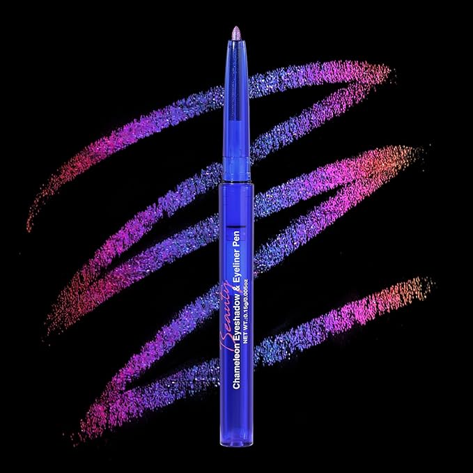 UCANBE Chameleon Eyeshadow & Eyeliner Gel Pencil-Multichrome Shifting Colors Metallic Glitter Eye Makeup,Waterproof Long-Lasting Smudge-Proof Multi-Dimensional Color (Periwinkle Blue to Deep Amethyst)