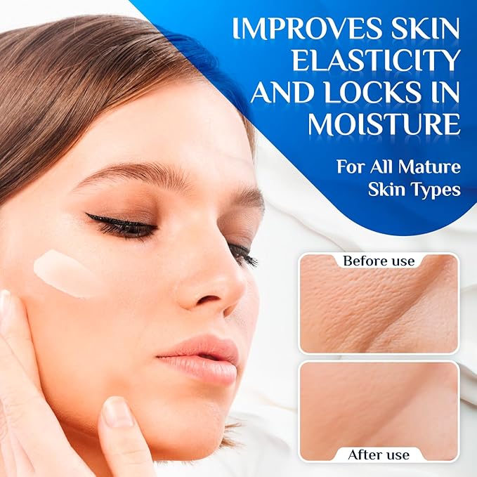 2-in-1 Neck Firming Cream & Face Moisturizer for Women, Anti-Aging Retinol Cream with Vitamin E & C Serum, Skin Tightening Face Lotion for Neck & Face, 2 fl oz