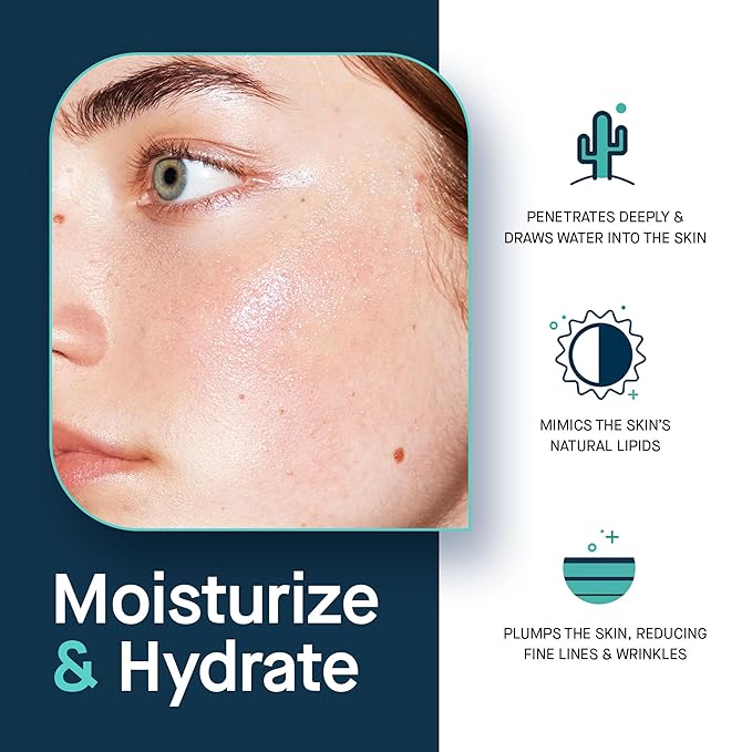 SLMD by Dr. Pimple Popper - Hyaluronic Acid Serum 1.0 fl. oz, Daily Hydration Booster with Squalane for Smooth, Dewy Skin – Lightweight, Fast-Absorbing Face Moisture for All Skin Types