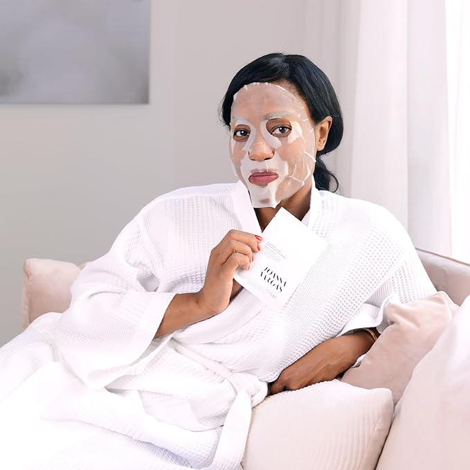 Joanna Vargas Forever Glow Anti Aging Face Mask for Women - Hydrating Sheet Mask For Radiance & Youthful Glow - Moisturizing Face Mask with Gingko Biloba - Plumping Facial Sheet Mask - Single Sheet