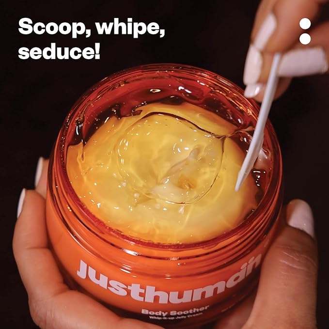 JustHuman Whip-it-up Jelly Cream - Deep Moisture Body Soother with Aloe Vera, Shea Butter, Centella Asiatica, Collagen & Vitamin E for Hydrated, Soft & Radiant Skin - 8.4 oz