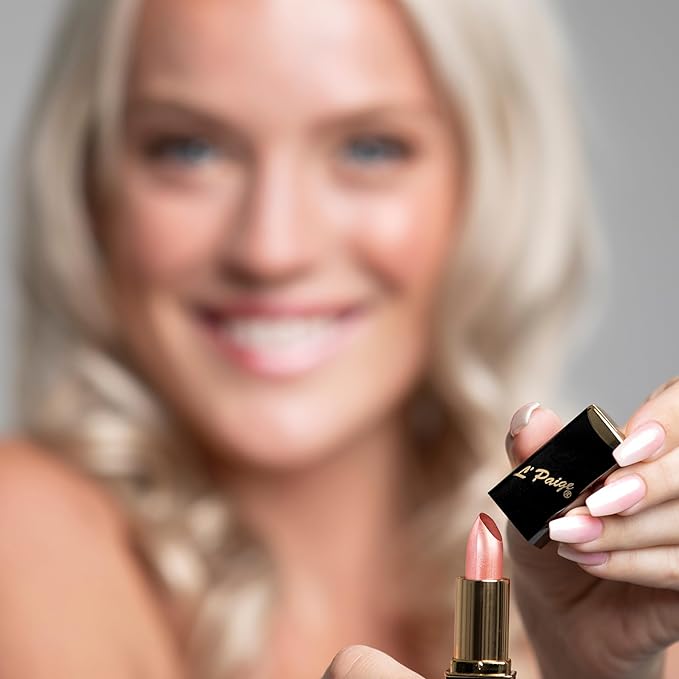 L'Paige ROSY PEARL - L56 Designer Lipstick | Moisturizing, Long-Lasting with Aloe Vera | Silvery Pink Finish