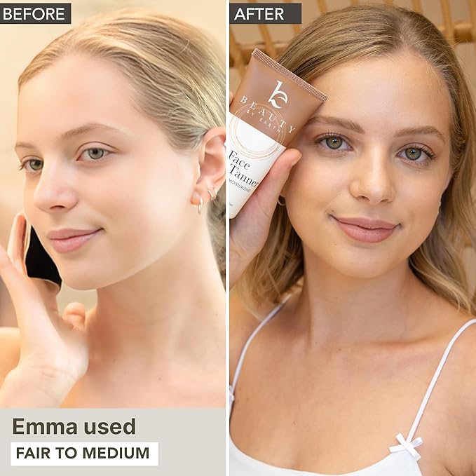 USA Made with Natural & Organic Ingredients Face Tanner - Face Self Tanning Lotion, Non Toxic Self Tanner for Face, Gradual Tan Lotion, Sunless Moisturizer for Fake Tan for Women & Men