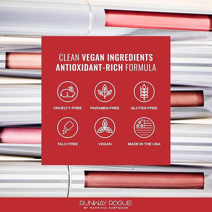 Runway Rogue LuxGloss Lip Gloss, High-Pigment Shimmery Soft Pastel-Pink Lip Gloss, ‘Catwalk’