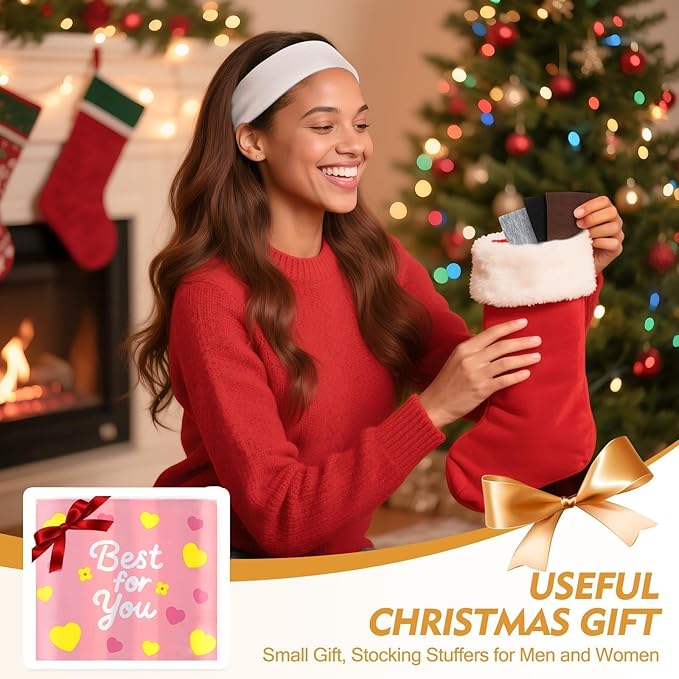 Headbands for Women and Men - 8 Pcs Black White Headband Hair Bands Accessory Stretchy Soft Fabric Sweat Head band for Workout Sport Stocking Stuffers for Men Women Husband Wife Friend Christmas Gifts