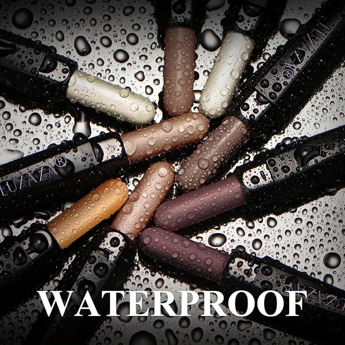 Classic 3PCS Neutral Eyeshadow Stick Makeup Set, Matte Cream Eye Shadow Eyeliner Brightener Pencil Crayon - Golden Amber