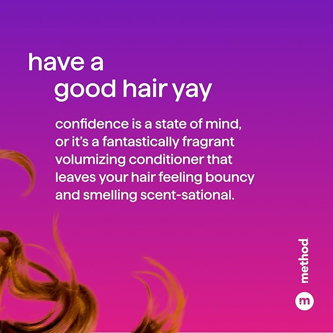 Method Volumizing Conditioner, Pure Peace with Rose, Peony, and Pink Sea Salt Scent Notes, Paraben and Sulfate Free, 13.5 oz (Pack of 1)