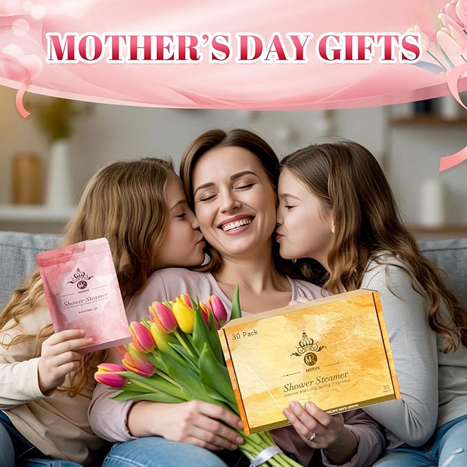 Shower Steamers Aromatherapy, 30-Pack Shower Steamer for Women Men, Shower Bombs with Essential Oils Stress Relief Self Care, Birthday Gifts Christmas Stocking Stuffers Gifts for Mom, Dad, Wife