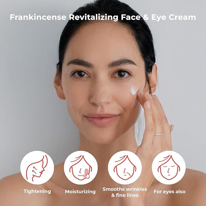 INNA ORGANIC Rejuvenating Face Cream, Anti-aging, Wrinkle Care, Fine Lines, Firm & Tightening, EWG & COSMOS Certified | Frankincense Essential Oils Infused Skin Care | Luxury Clean Beauty
