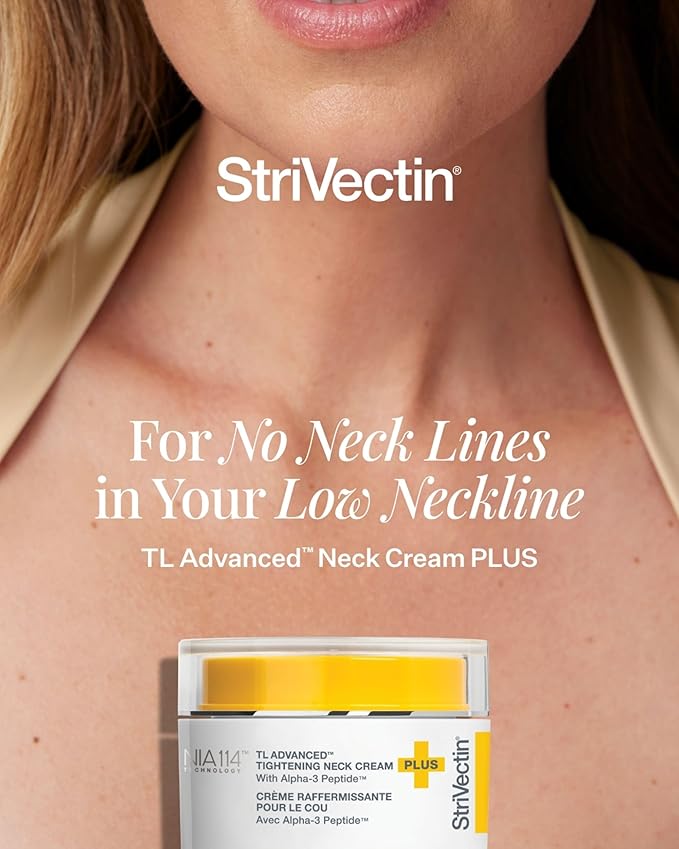 StriVectin Tighten and Lift Advanced Neck Cream PLUS, 0.25 oz for Tightening and Firming Neck and Décolleté Lines, Visibly Reducing Sagging and Crepey Skin for Smooth Healthy Looking Skin