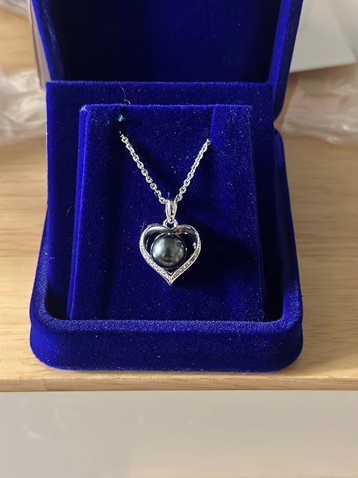 Mothers Day-Gifts for Wife Her Mom Couple Women-Wedding Birthday Anniversary Fine Jewelry-Wife Grandma Valentine's Christmas Day Gifts,Tahitian Pearl Necklace