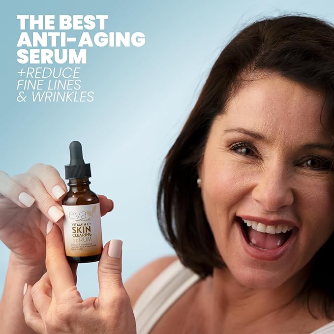 Vitamin C Serum for Face with Retinol & Salicylic Acid – Skin Clearing Acne Spot Treatment with Niacinamide, Hyaluronic Acid, MSM – Anti-Aging Facial Serum for Dark Spots and Blemishes
