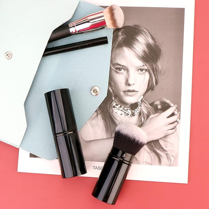 UNIMEIX Makeup Brush Sunscreen Applicator Retractable Kabuki Blush Brush Foundation Brush for Liquid Makeup, Bronzer, Cream or Powder