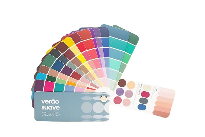 Multilingual Soft Summer Palette Color Fan by Studio Immagine, Personalized Color Guide for Cost Saving, Smart Shopping, Outfit & Wardrobe Planning; Verano Suave/Verao Suave