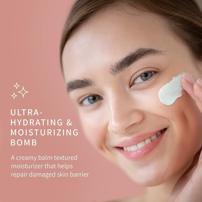 PURE'AM Authentic Barrier Cream - Korean Moisturizer For Dry & Sensitive Skin & Acne, 2.5 Fl Oz, 75ml, Vegan