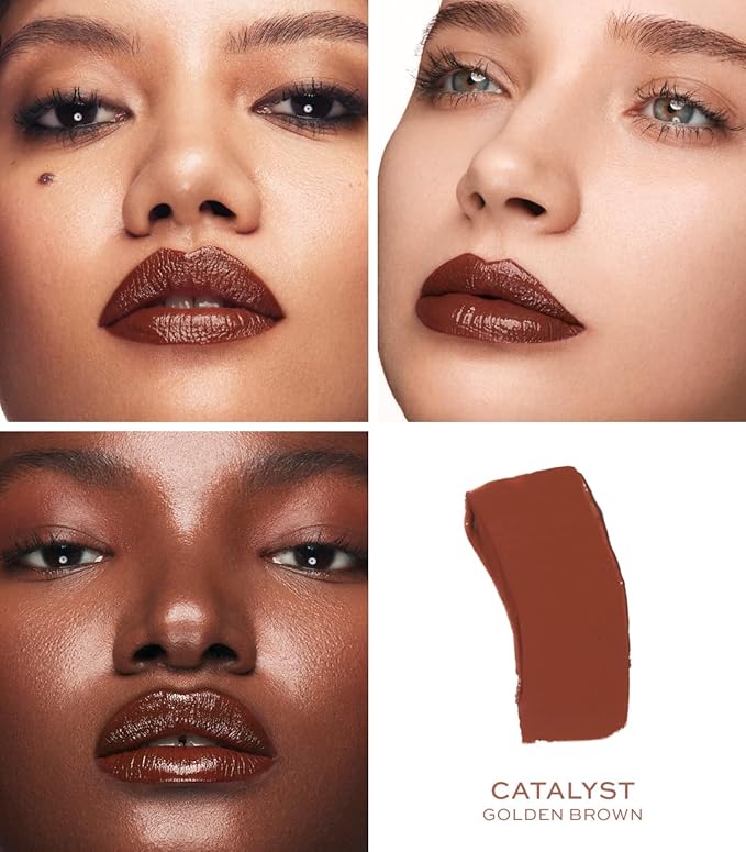 MAKE Beauty Cream Supreme Long-Lasting Lipstick. High Impact Hydrating Lip Color with Emollient Moisturizing Formula. Creamy Semi-Glossy Lipstick - Shade, Catalyst