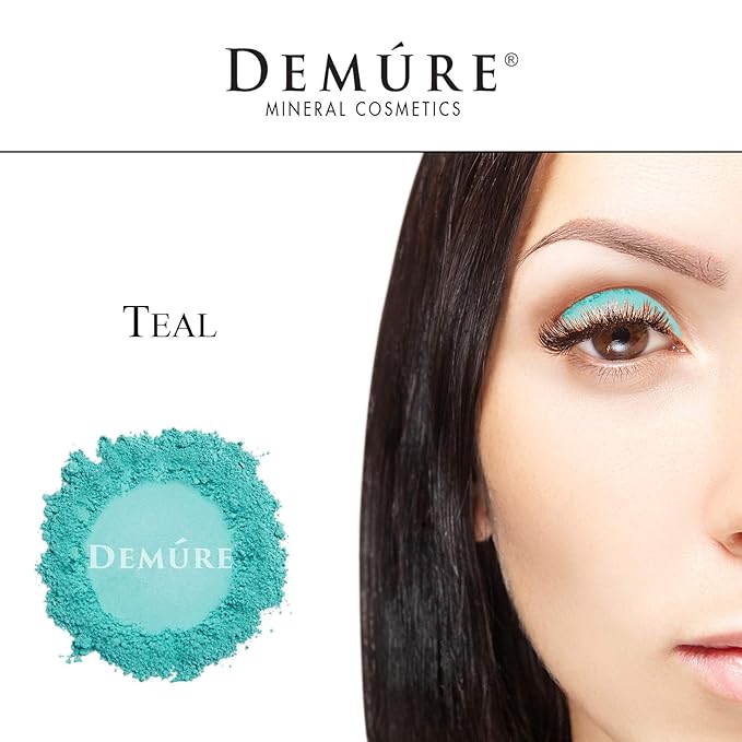 Demure Mineral Make Up Eye Shadow (Teal), Matte Eyeshadow, Loose Powder, Eye Makeup, Professional Makeup