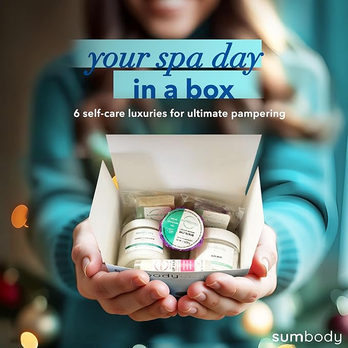 USA Made Self Care Gift Set - (6pcs) Men, Women, Teens, All Natural Aromatherapy Body Care Set Skin Care Box, Spa Baskets, Relaxation, Pampering, Christmas Holiday Appreciation Gifts