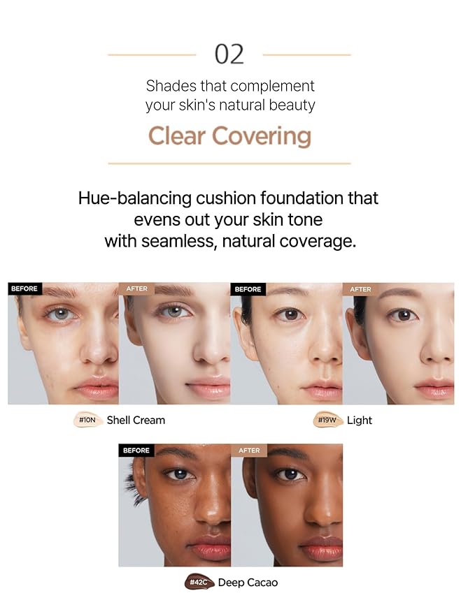 [JUNGSAEMMOOL OFFICIAL] Essential Skin Nuder Cushion (N Light) | Refill | Natural Finish | Buildable Coverage | Makeup Artist Brand