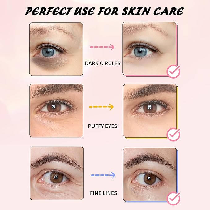 Eye Masks (8 Pairs) - 24K Gold, Caffeine and Retinol Under Eye Patches, Gel Pads for Wrinkles, Puffiness & Dark Circles, Bachelorette Party Favors, Self Care, Birthday Gifts for Women