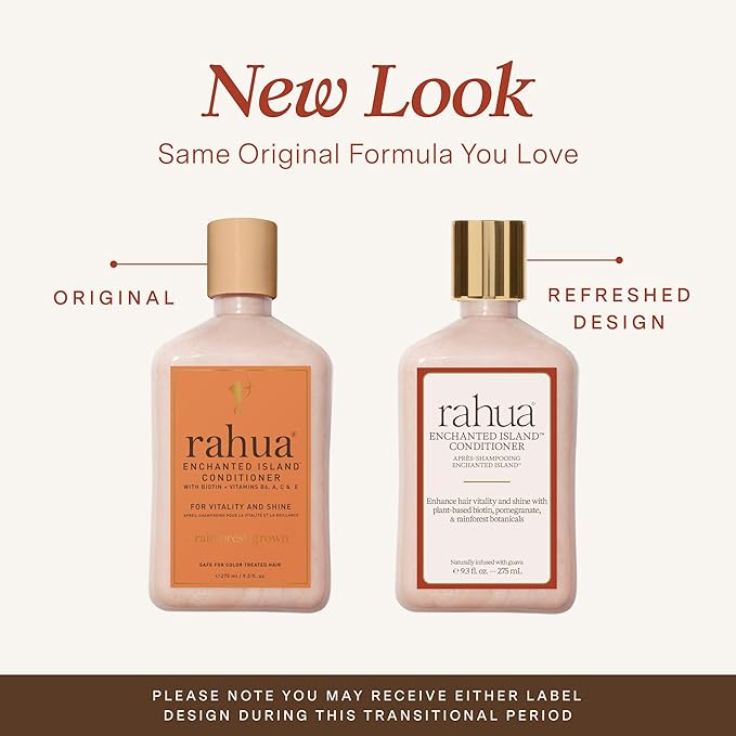 Rahua Enchanted Island Hair Conditioner, Vegan, Deep Conditioning for Medium to Thick Hair, Strengthening Formula with Biotin, Oil, Quinoa, Pomegranate, Coconut & Guava Scent, 9.3 Fl Oz