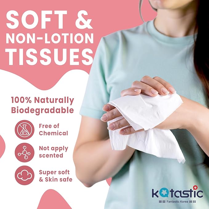 [KOTASTIC] Kawaii Pocket Tissues Travel Packs - Cute Facial Tissues for Camping, Car, and Purse Essentials 630 Count (9 Packs of 70)