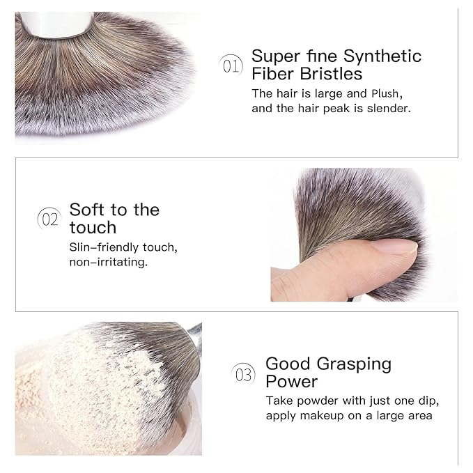 Makeup Brushes with Case, MAANGE 18 Pcs Professional Makeup Brush Set Premium Synthetic Face Kabuki Brush Kit Foundation Blush Powder Eyeshadow Brushes Set Christmas Gift (BlackSliver)