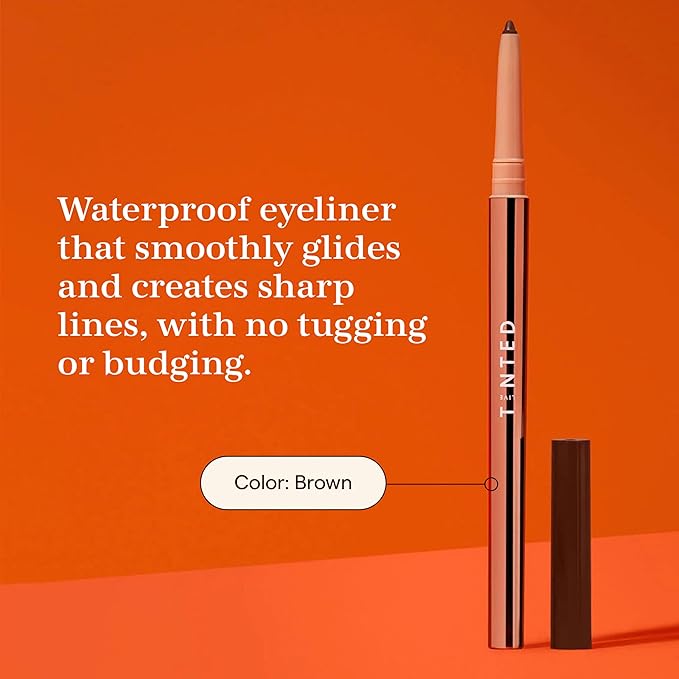 Live Tinted Hueliner Longwearing Pencil Eyeliner - Waterproof, Transfer-Proof, Long-Lasting Formula that Easily Glides On, High-Pigmented Pencil Eyeliner, 0.35g - Brown