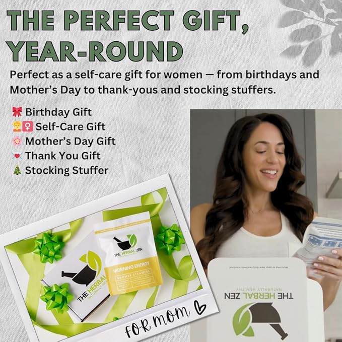 Morning Energy Shower Steamers Aromatherapy with Peppermint and Lemon Essential Oils Shower Bomb Aromatherapy, Spa Day Gifts, Self Care Gift, Birthday Gifts for Women and Men, Mothers Day Gift