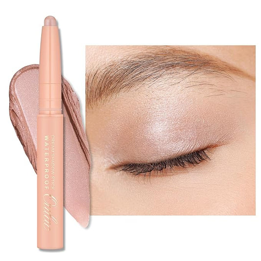 Oulac Twist-Up Nude Eyeshadow Stick – Creamy Waterproof Crayon, Long Lasting Vegan & Cruelty-Free Eye Makeup, 1.25g, WA01 Nubile