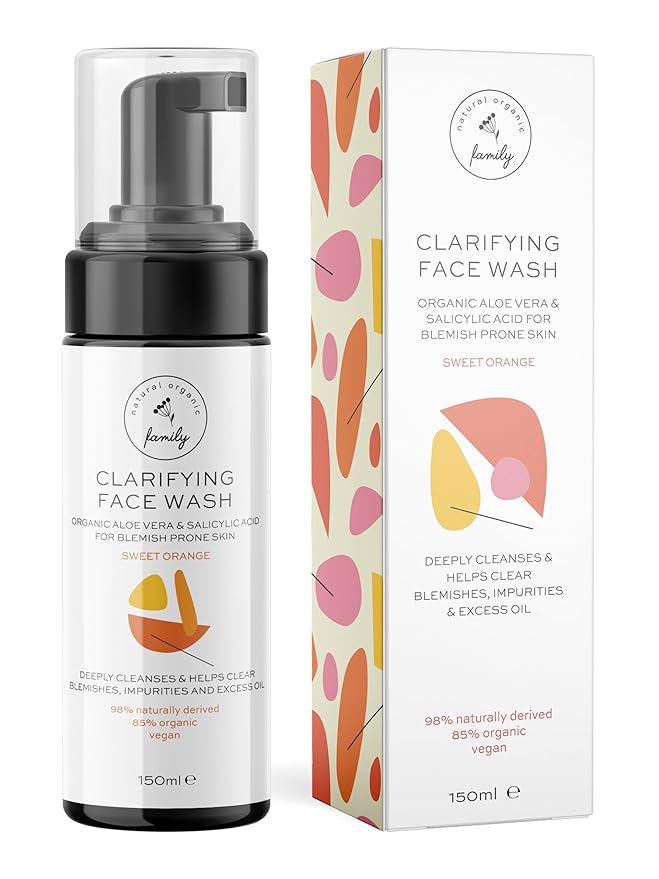 Clarifying Face Wash with Salicylic Acid - Facial Cleanser for Oily, Normal, and Combination Skin - Exfoliating, Pore Minimizing Formula for Teens